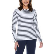 WHITE/NAVY STRIPE