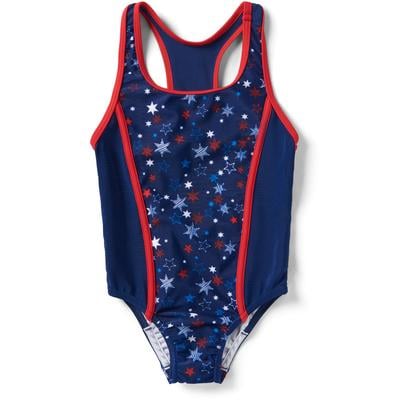 Speedo Print Block One Piece Swim Suit Girls'