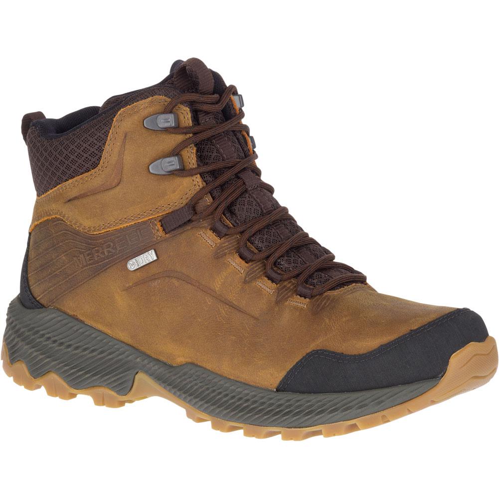  Merrell Forestbound Mid Waterproof Hiking Boots Men's - Merrell Tan