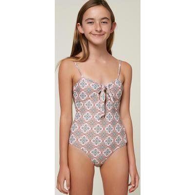 O'Neill Alexa Tile Tie Front One Piece Girls'