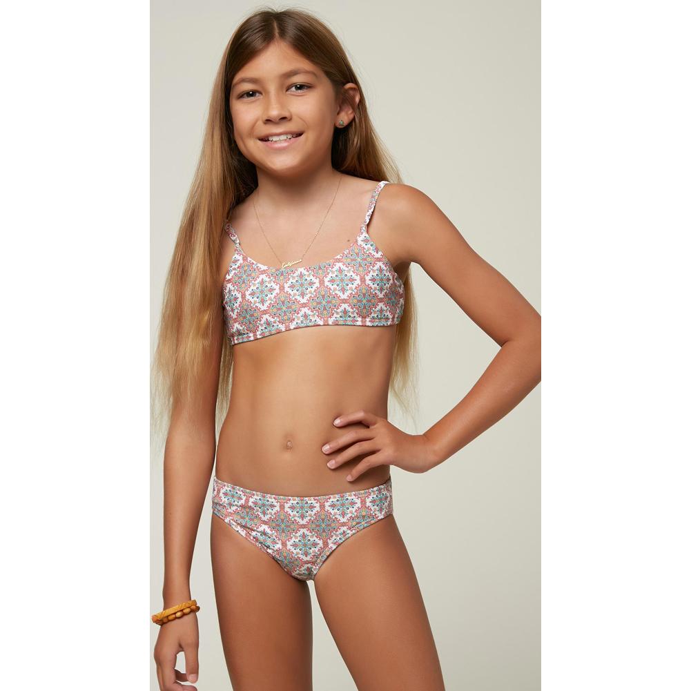 O'Neill Alexa Tile Bralette Bikini Set Girls