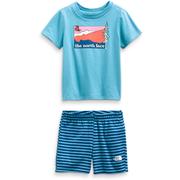 NIAGARA BLUE MINI STRIPE PRINT