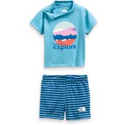 NIAGARA BLUE MINI STRIPE PRINT