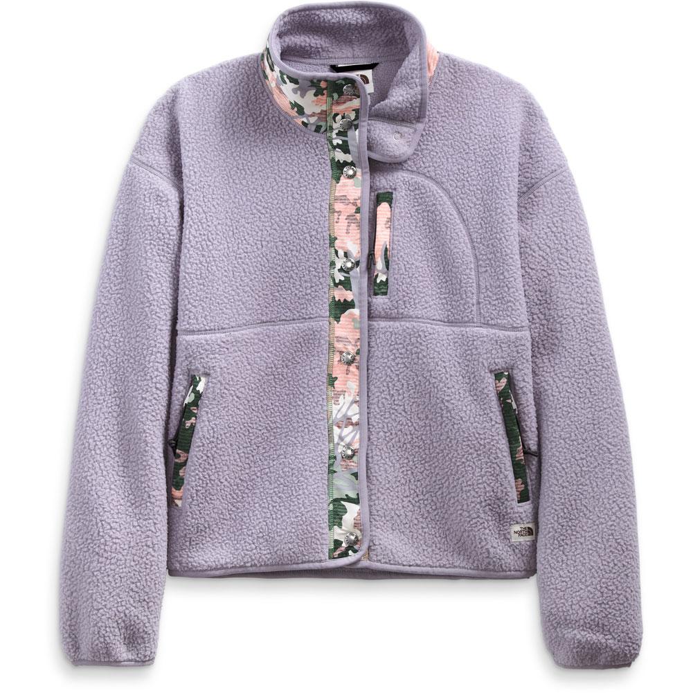 The North Face Cragmont fleece long jacket in lilac