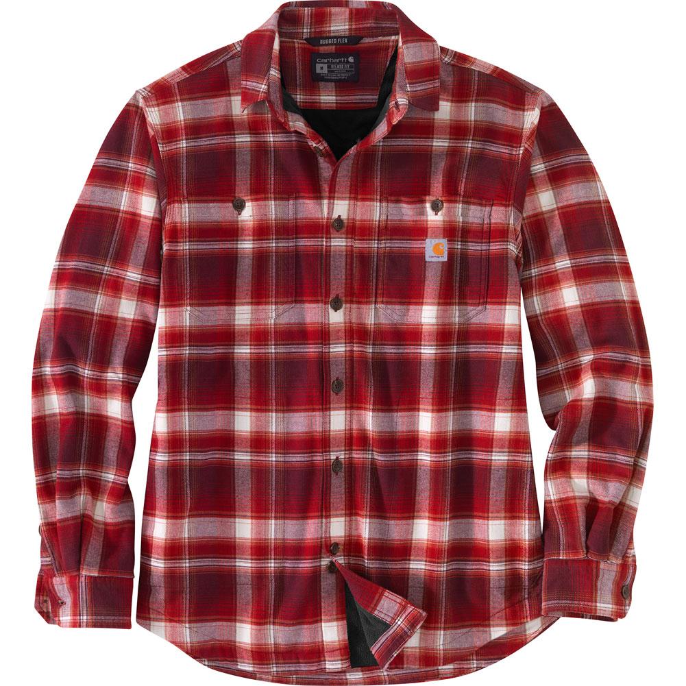 Carhartt Rugged Flex Relaxed Fit Midweight Flannel Fleece Lined Shirt Men's