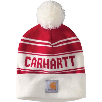Carhartt Knit Pom Pom Cuffed Logo Beanie Men's