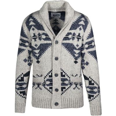 Schott Yak Blend Motif Cardigan Men's