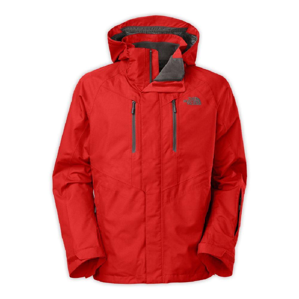 north face mens jacket red
