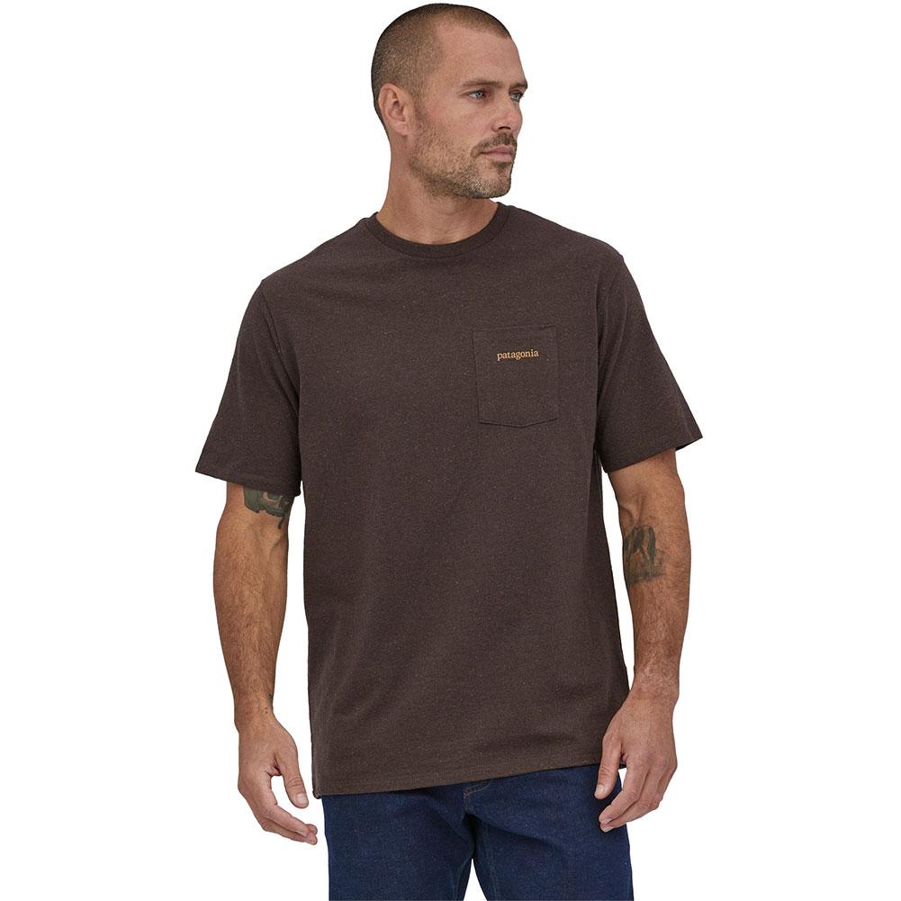 Patagonia Men's Line Logo Ridge Pocket Responsibili-Tee Bayou Blue w/Sound Blue / Xs