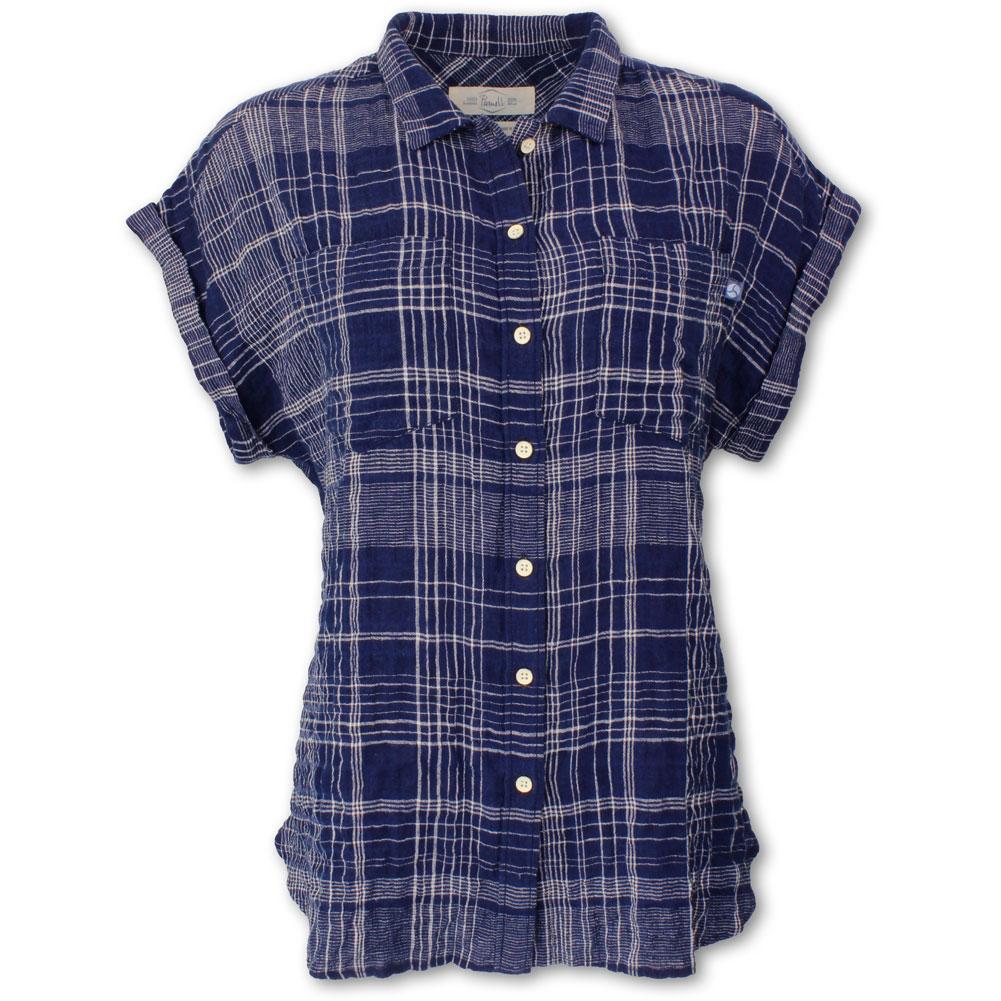 Purnell Gauze Short- Sleeved Plaid Button- Up Shirt Women's
