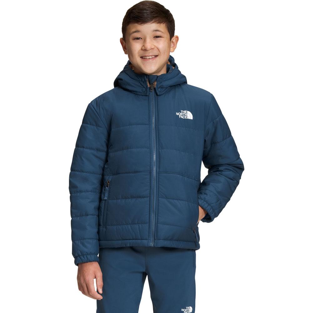 The North Face Boys' Freedom Insulated Jacket, Optic Blue Mountain Traverse Print / M