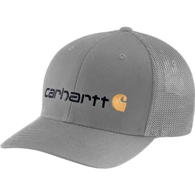 Carhartt Rugged Flex Fitted Canvas Mesh-Back Logo Graphic Cap Men's