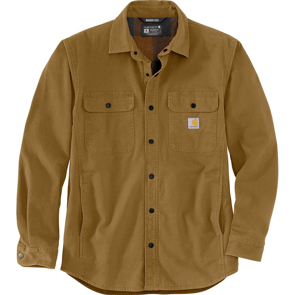 Carhartt Rugged Flex Relaxed Fit Canvas Fleece- Lined Shirt Jac Men's