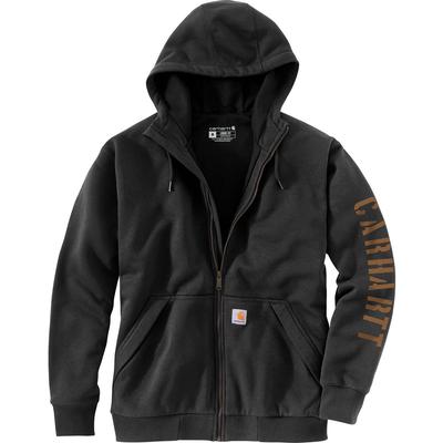 Carhartt Rain Defender Loose Fit Fleece-Lined Logo Graphic Full Zip Hoodie Men's