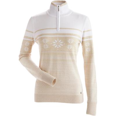 Nils Deer Valley Metallic Snowflake 1/4 Zip Sweater Women's