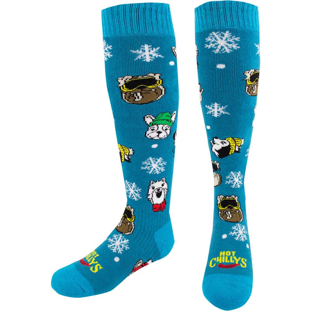 Hot Chillys Snow Pups Mid Volume Socks Kids '