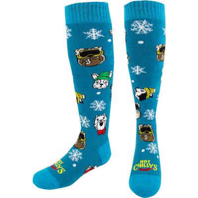 Hot Chillys Snow Pups Mid Volume Socks Kids'