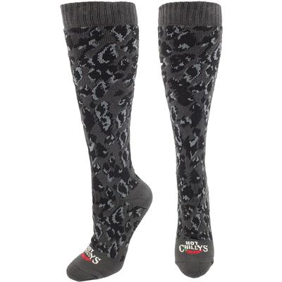 Hot Chillys Black Painted Animal Mid Volume Socks Women's