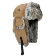 BROWN CANVAS W/ BROWN RABBIT FUR