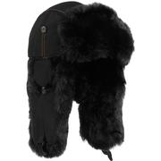 BLACK SUPPLEX/BLACK RABBIT FAUX FUR