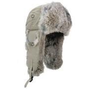 KHAKI SUPPLEX/BROWN RABBIT FUR