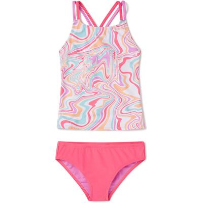 Speedo Print Tankini Swim Set Girls'