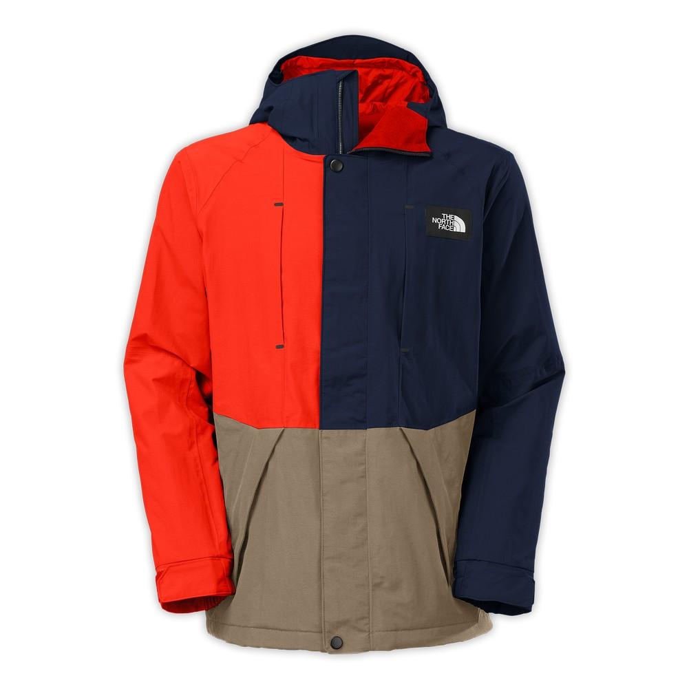 north face jacket blue and orange