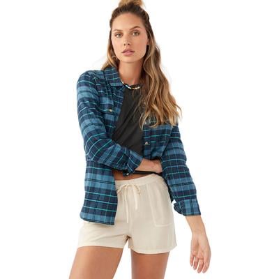 O'Neill Nash Flannel Long Sleeve Button Up Shirt Women's