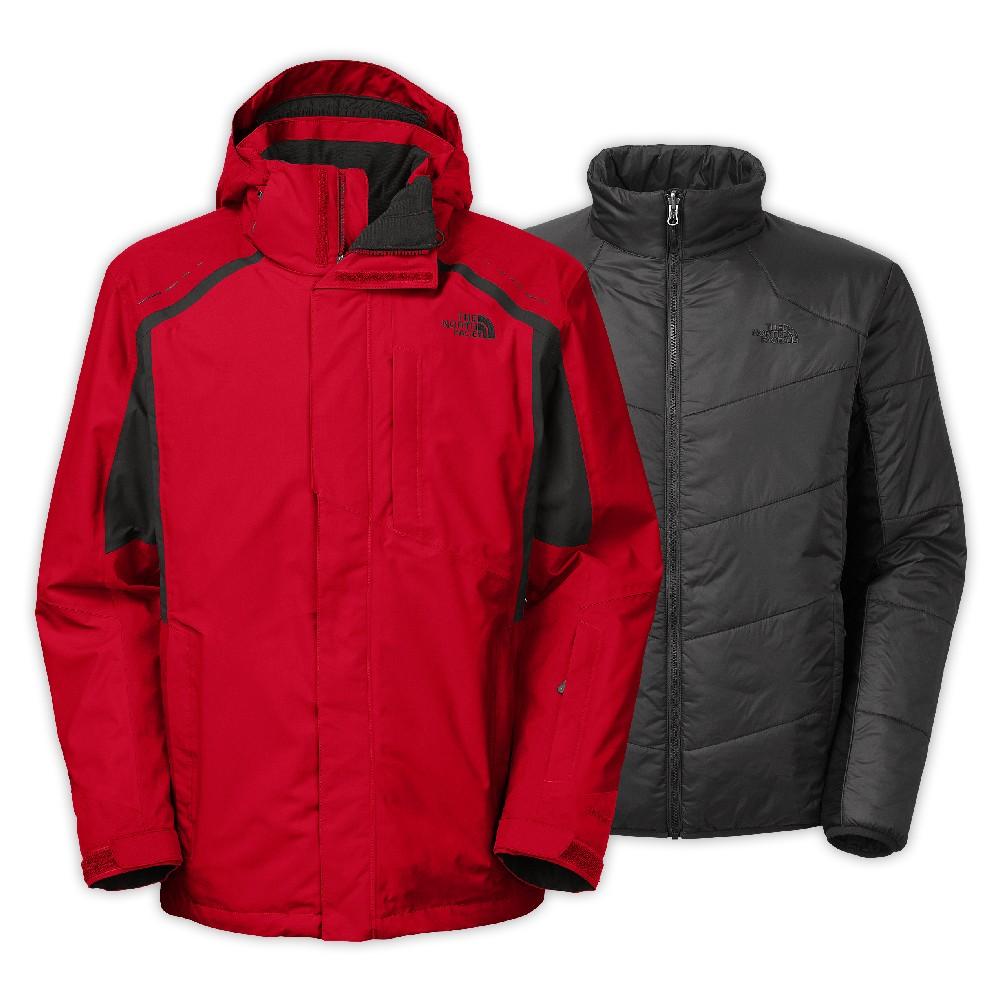 red jacket denim