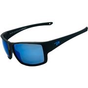 MATTE BLACK/BLUE DIAMOND MIRROR POLARIZED