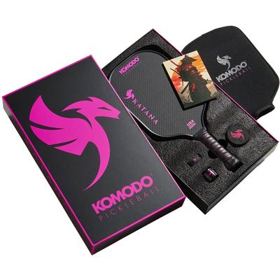 Komodo Pickleball Katana Kevlar Pro Pink Pickleball Paddle Box Set