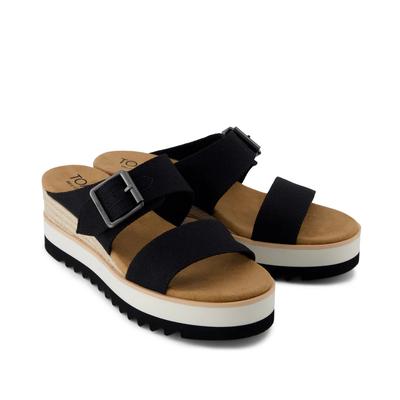 Toms Diana Mule Buckle Wedge Sandal Women's