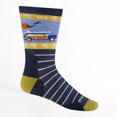 Wide Open Way Back Midweight Crew Sock Men's
