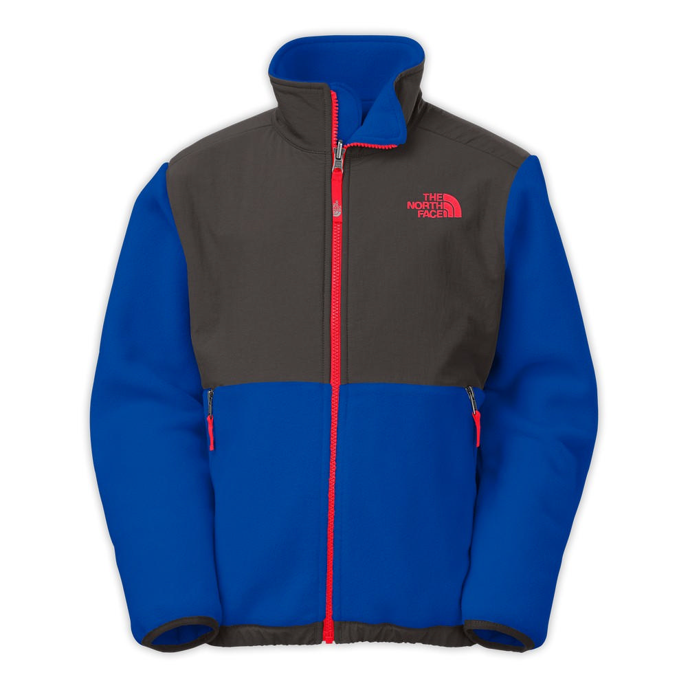 north face blue orange jacket