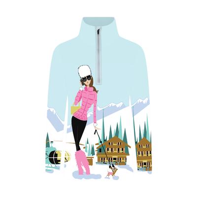 Icelandic Chalet Half Zip Fleece Top Women's