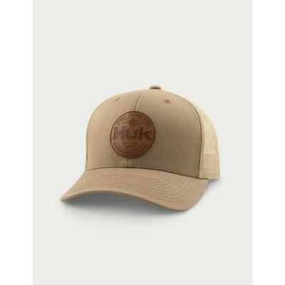 Huk Leather Patch Trucker Hat Men's