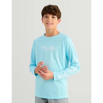 Huk Pursuit Solid Long-Sleeve Crew Top Kids'