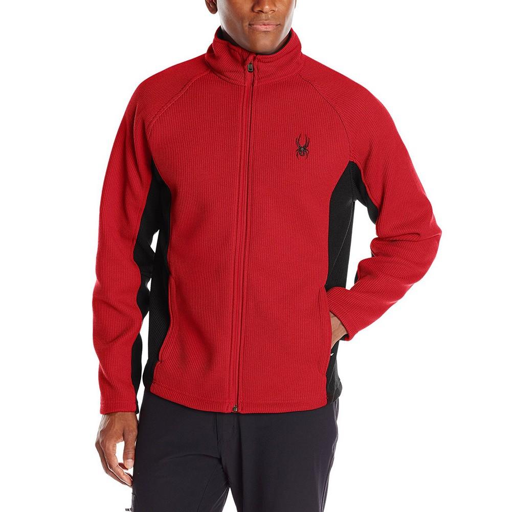 Spyder Men's Constant Full-Zip Sweater Fleece - Red/ Black/ Black - XL