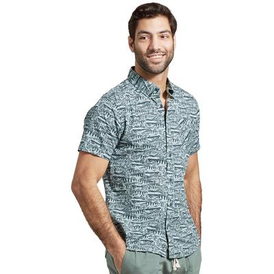 UNITED BY BLUE M NATURAL S/S BUTTON DOWN