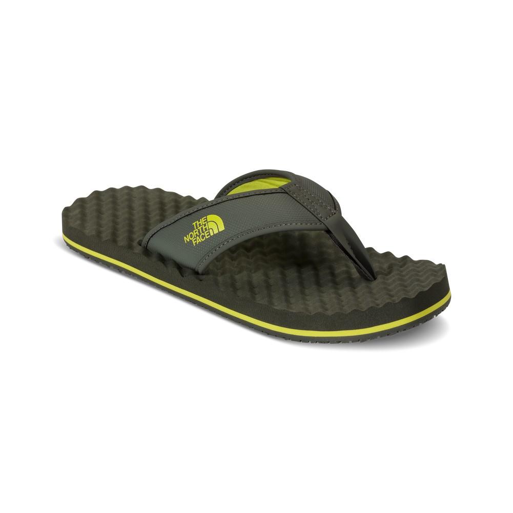 The North Face Kids Base Camp Flip-Flop, TNF Black/Sulphur Spring Green / 12