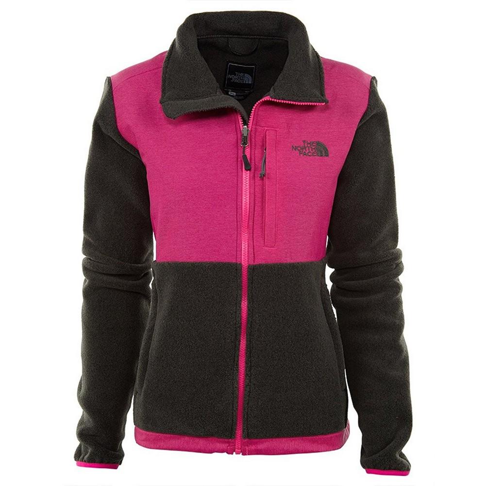 pink north face fleece jacket