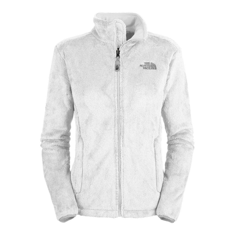 white fluffy north face jacket