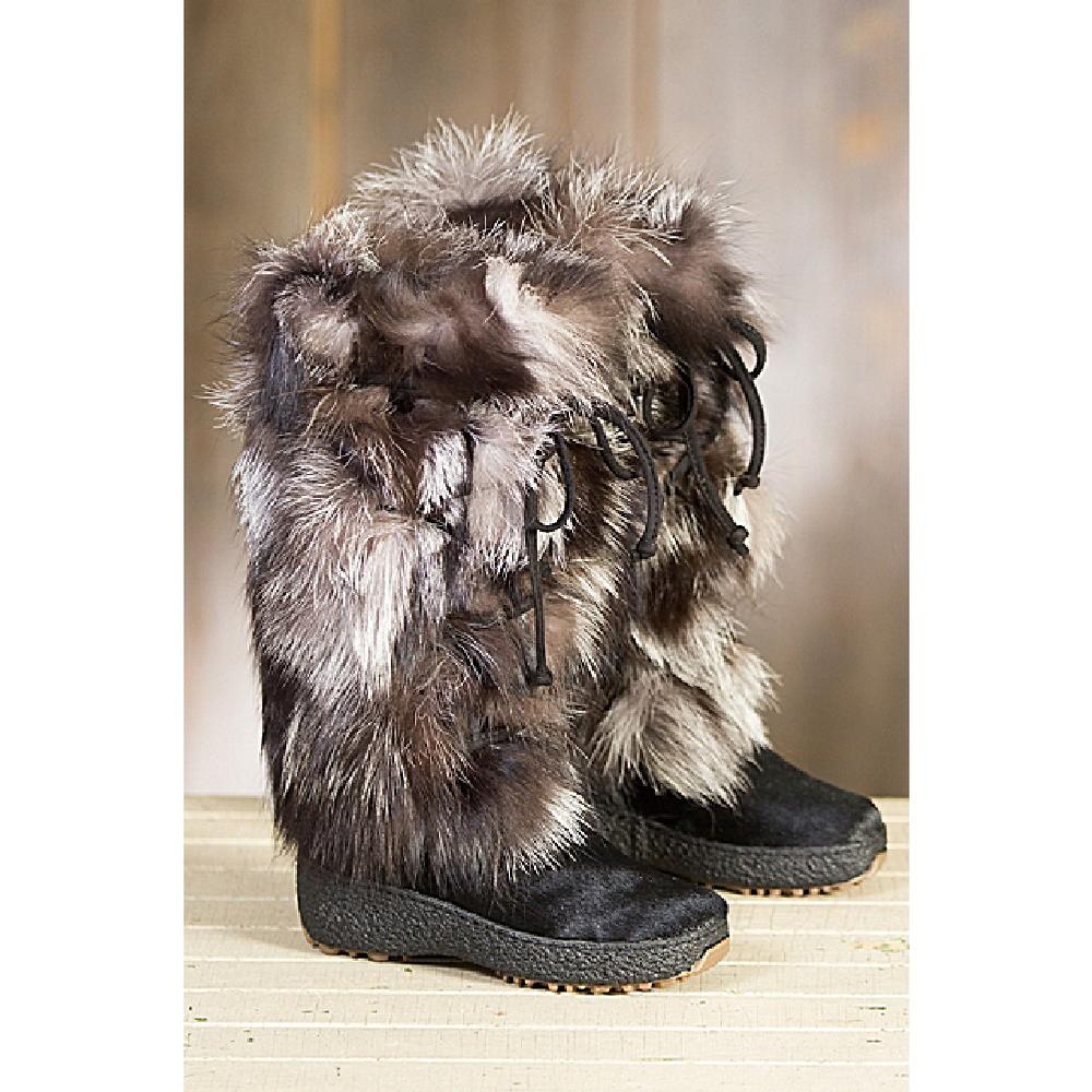 fox fur boots for womens