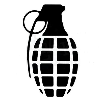 Grenade Diecut Sticker