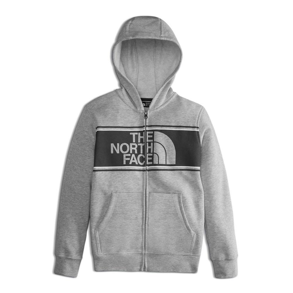 north face grey zip up