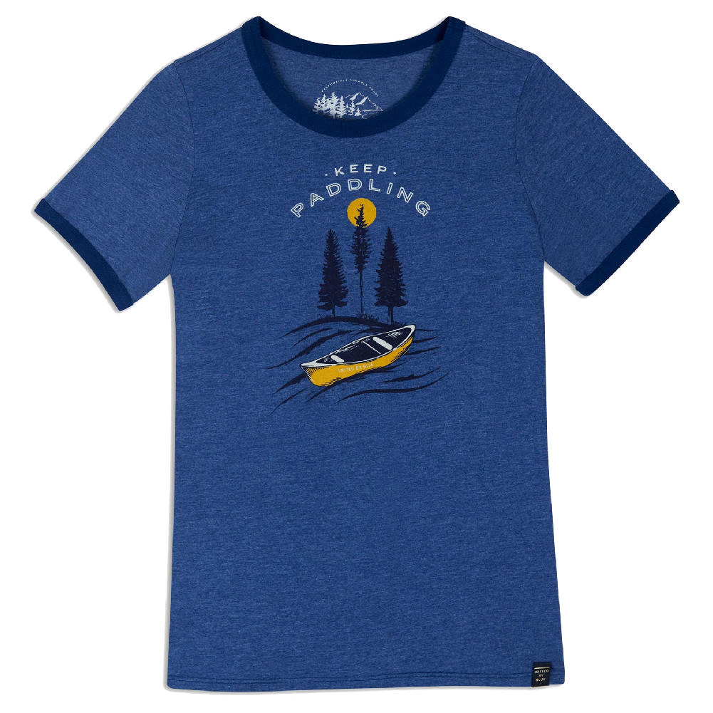 United By Blue Short Sleeve Keep Paddling Ringer Tee Women's