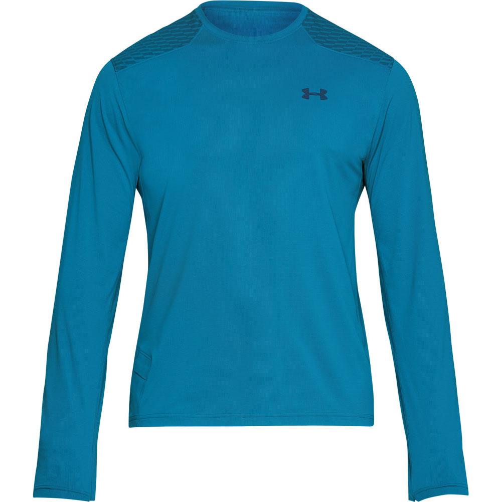 Under Armour Mens Sunblock Long Sleeve Blue Shirt, Men's