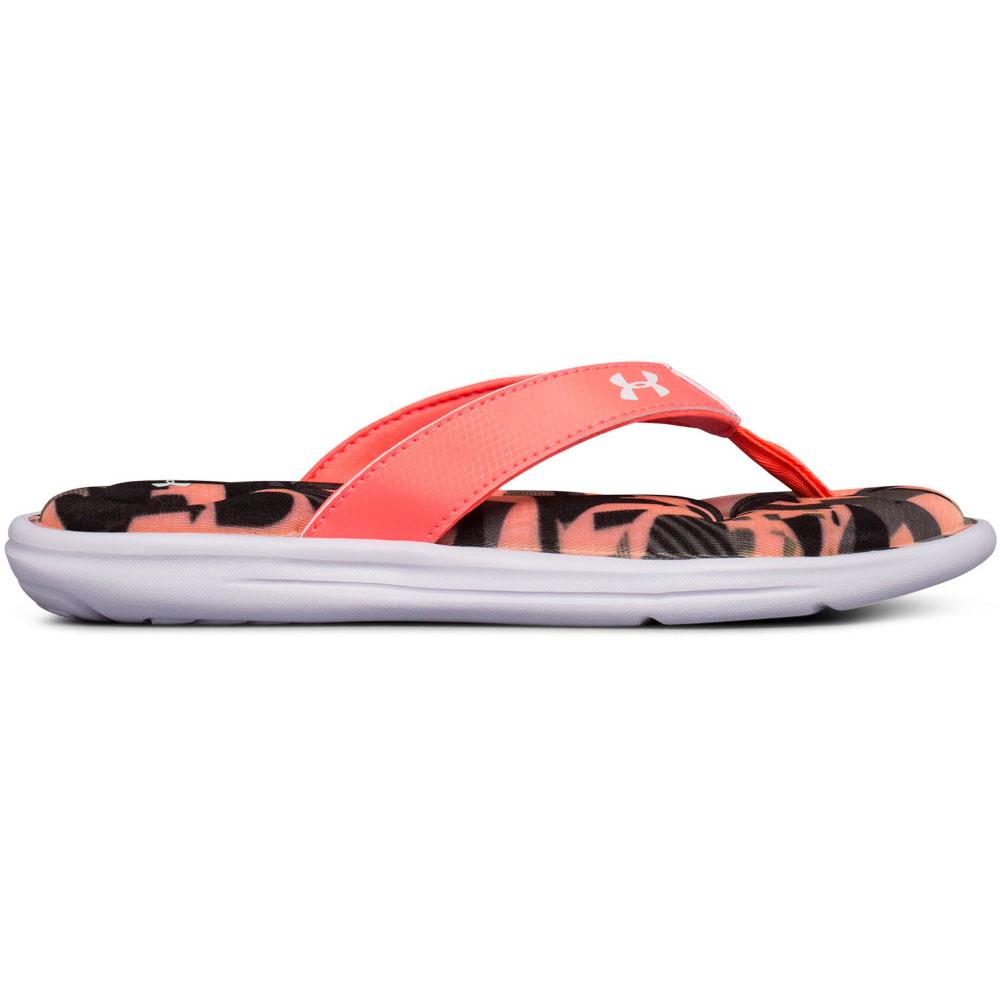 girls under armour flip flops