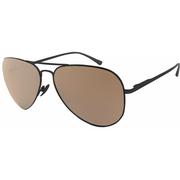 SHINY BLACK/BROWN POLARIZED - SILVER FLASH MIRROR