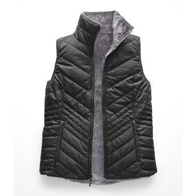 women's pink ribbon mossbud insulated reversible vest